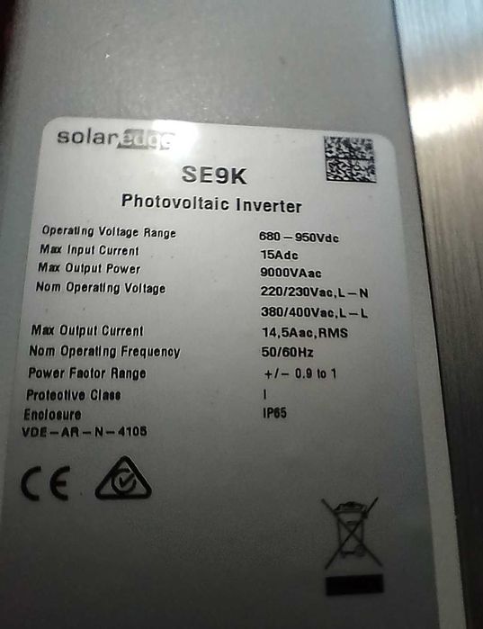 Мережевий інвертор Solaredge SE9k, 3 фази , 9 кВт, без гарантії