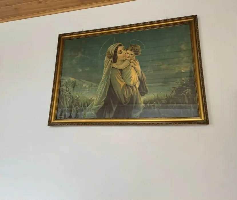 Zestaw 2 starych oleodruków w ramach.