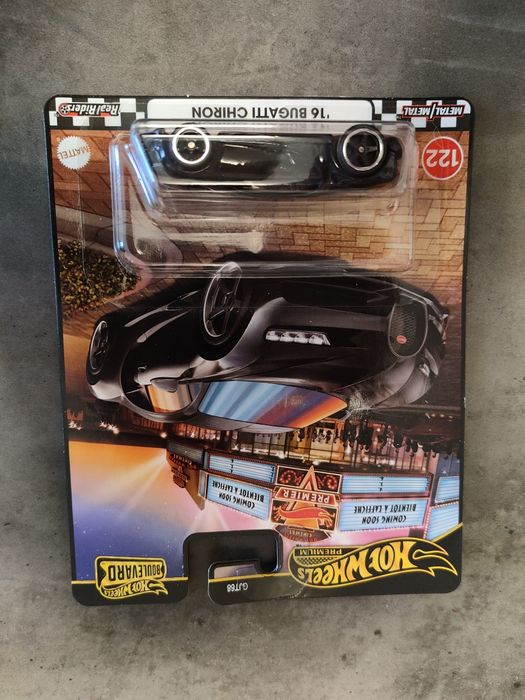 '16 Bugatti Chiron Black Boulevard Hot Wheels Premium Bolide Veyron