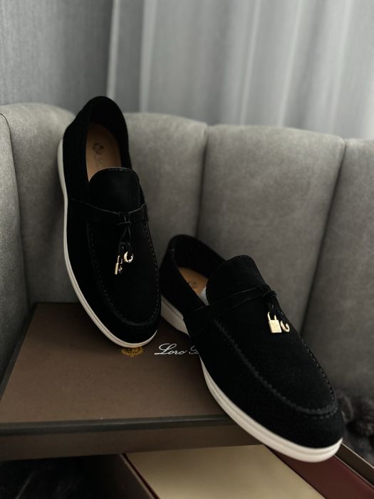 Лоферы женские черные loro piana