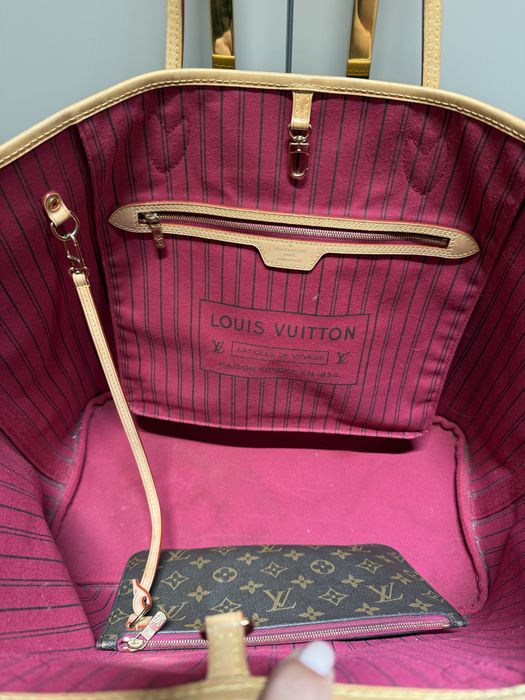 Torba lv louis vuitton neverfull monogram brąz