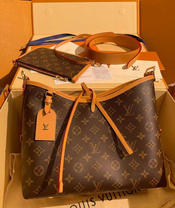 LV Carryall Small Monogram, 29 x 12 x 24 cm, worek i pudełko.