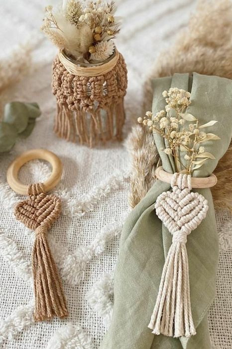 Boho ozdoby ślub wesele