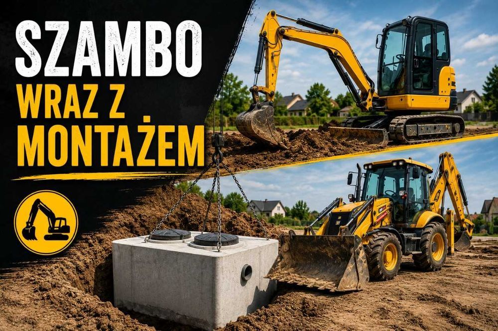 Szambo betonowe | Szambo plastikowe | Montaż Szamba | Koparki | Minikoparka |Koparka | Minikoparki