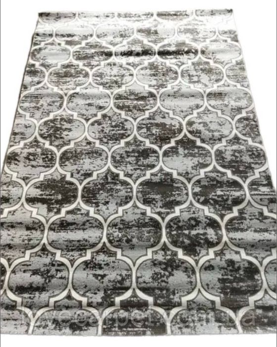 Сірий Килим 3м/5м ворс 8мм з орнаментом