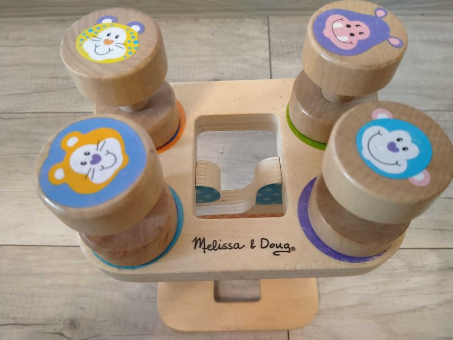 Zabawka drewniana Melissa & Doug – klocuszki, grawitacja