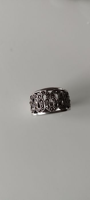 Srebrny pierścionek keramzyty