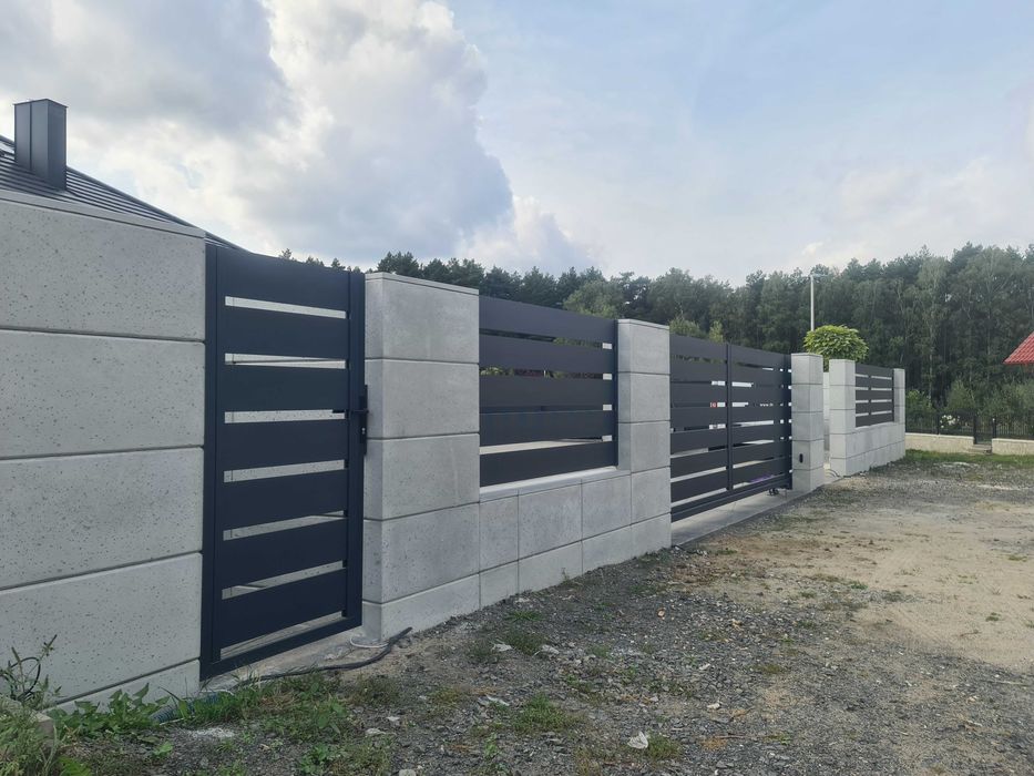 Ogrodzenie Frontowe, Palisada Aluminium, Przęsła Aluminiowe, Joniec -