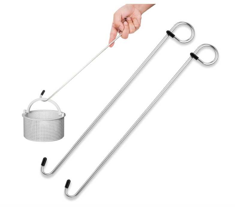 Hak do skimmera basenowego PEUTIER stal nierdzewna 2 szt