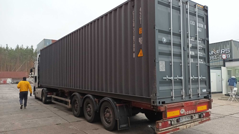 Nowe kontenery One Way 40'HC antracytowe za 9900