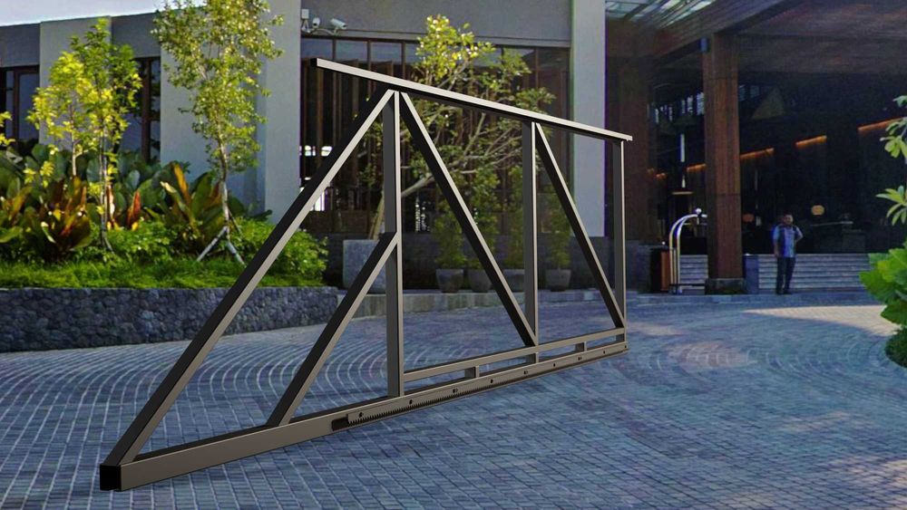 BRAMA PRZESUWNA rama SAM wypełnij MALOWANA proszkowo RAL