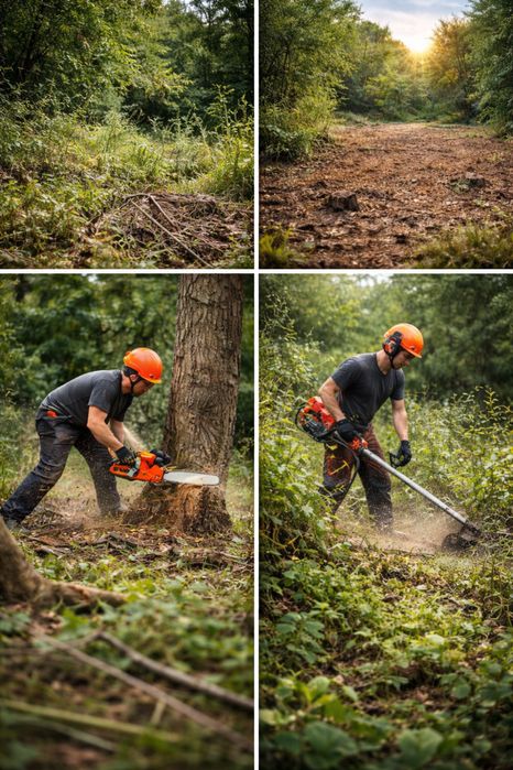 Wycinka drzew, porządkowanie działek