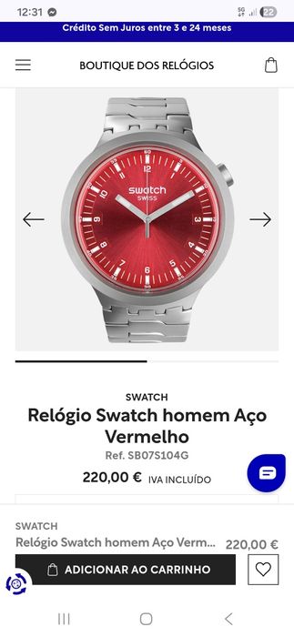 Relogio Swatch vermelho