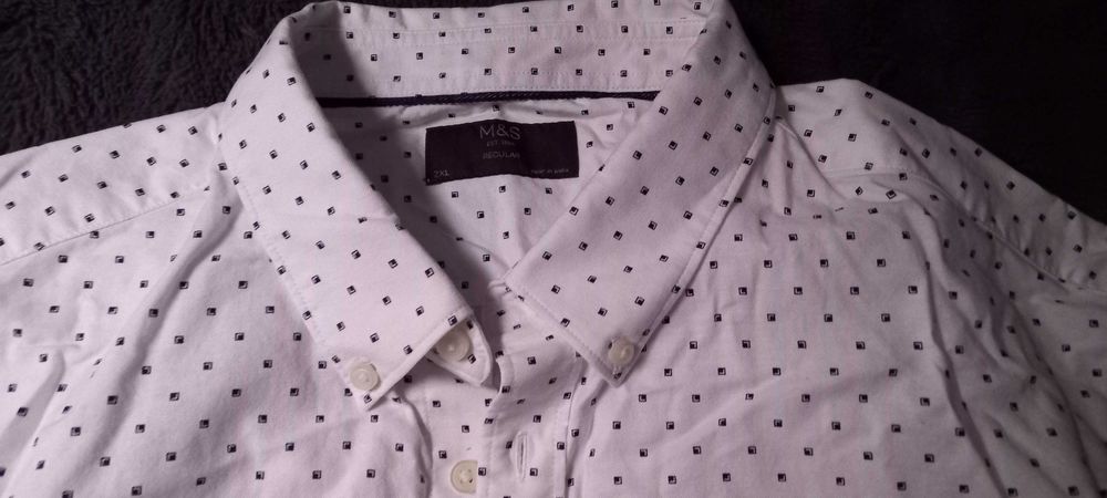 Koszula męska krutki rękaw M&S  regular XXL