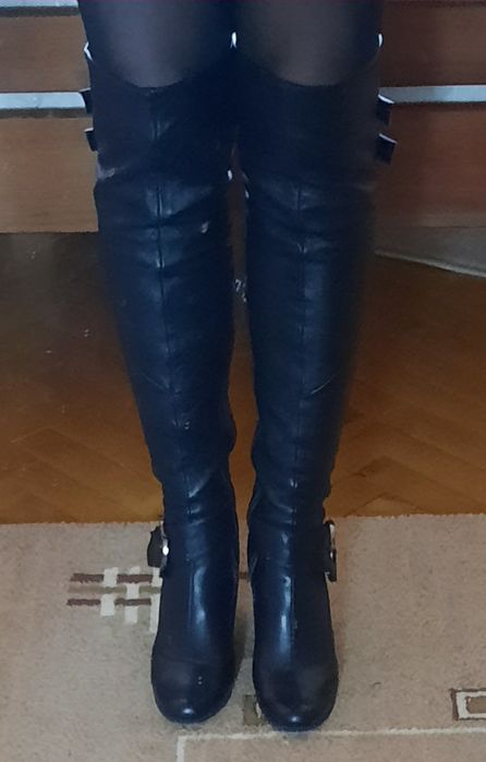 Ботфорди нові, шкіра