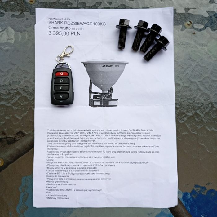 Rozsiewacz SHARK Spreader 100 kg