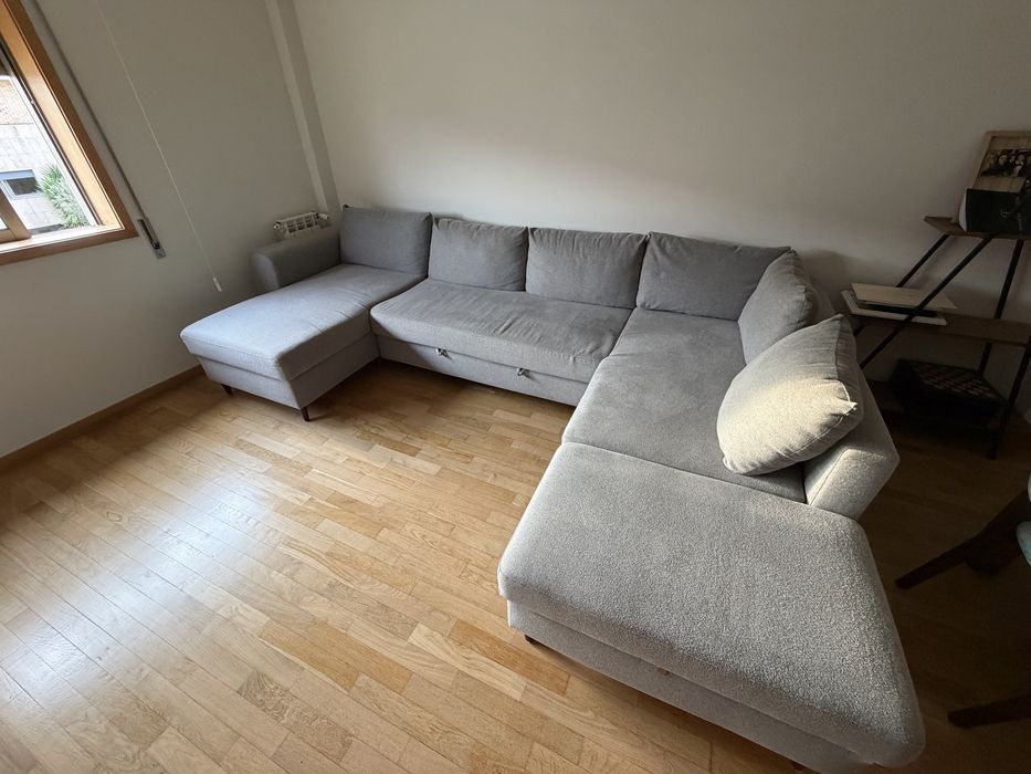 Sofa cama gato preto cinzento