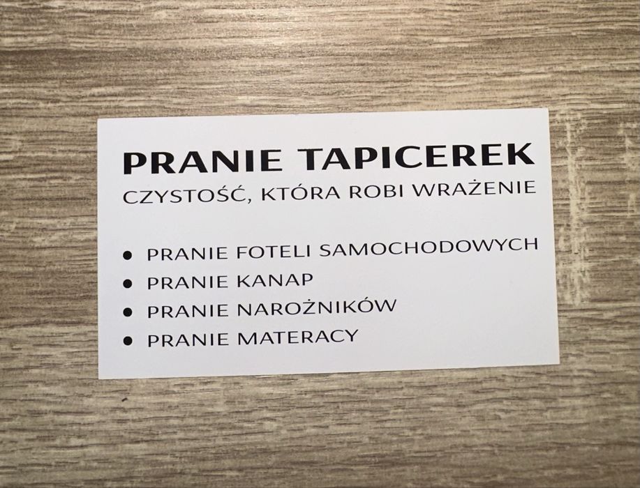 Profesjonalne pranie tapicerki meblowej/samochodowej Opole