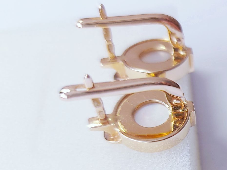 Сережки золоті з фіанітами і перламутром арт.449707 Tango