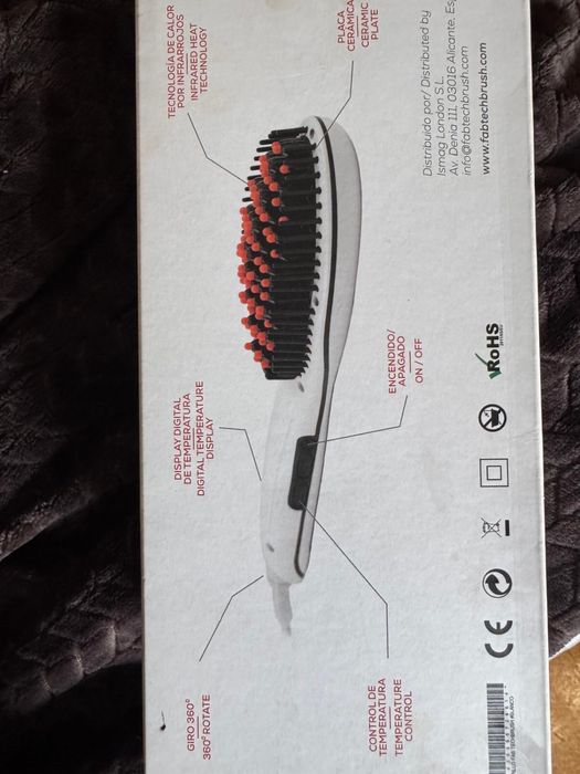 Escova alisadora elétrica com tecnologia de calor infravermelho – NOVA