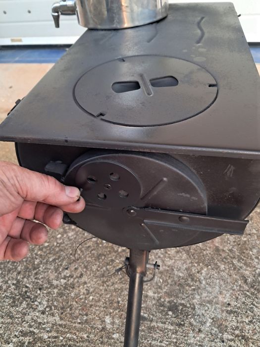 Fogão de tenda com grelhador