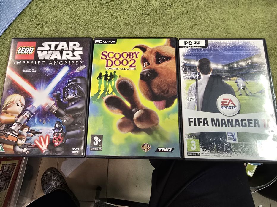 3 gry na PC komputer vintage.