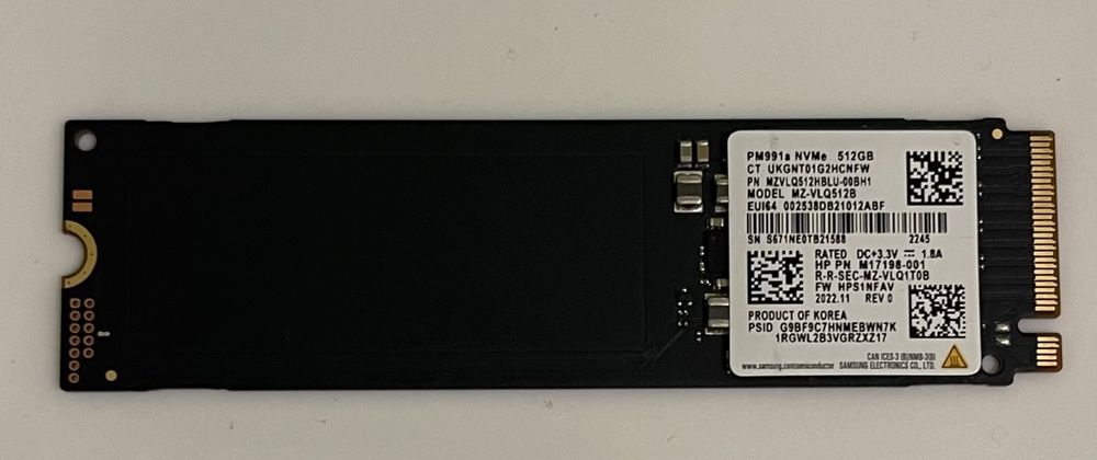 SSD диск Samsung 512gb m2  nvme 2280 91%