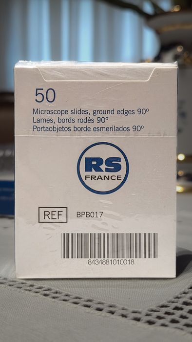 Caixas 50 Lâminas Microscópio RS France (Novas/Seladas)
