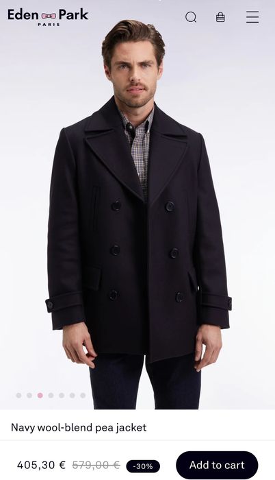 Чоловіча куртка Eden Park (XL) в класичному стилі