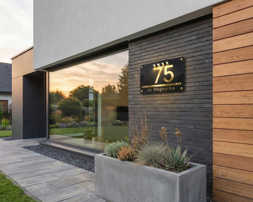 Ekskluzywna Tabliczka Adresowa Premium  z oświetleniem LED 40/30cm