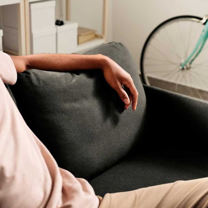 Sofá 2 Lugares Ikea GLOSTAD Knisa cinzento escuro