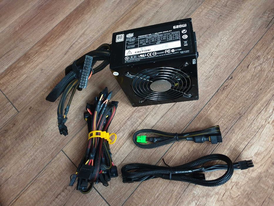 Cooler Master RS-620 620W | Po pełnym serwisie | Low ESR | Nowe kable