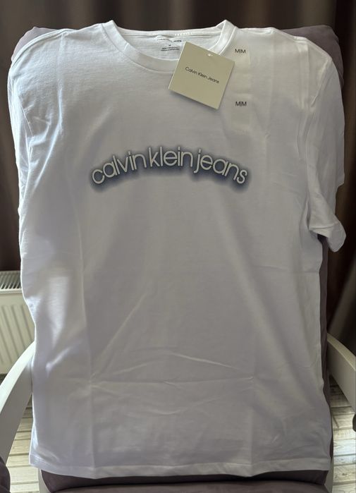 Мужская белая футболка calvin klein jeans, оригинал