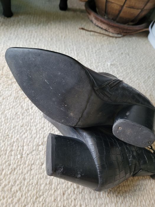 Gino Rossi botki 38 kowbojki czarne buty obcas