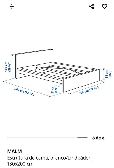 Cama casal 180x200 ikea com estrado