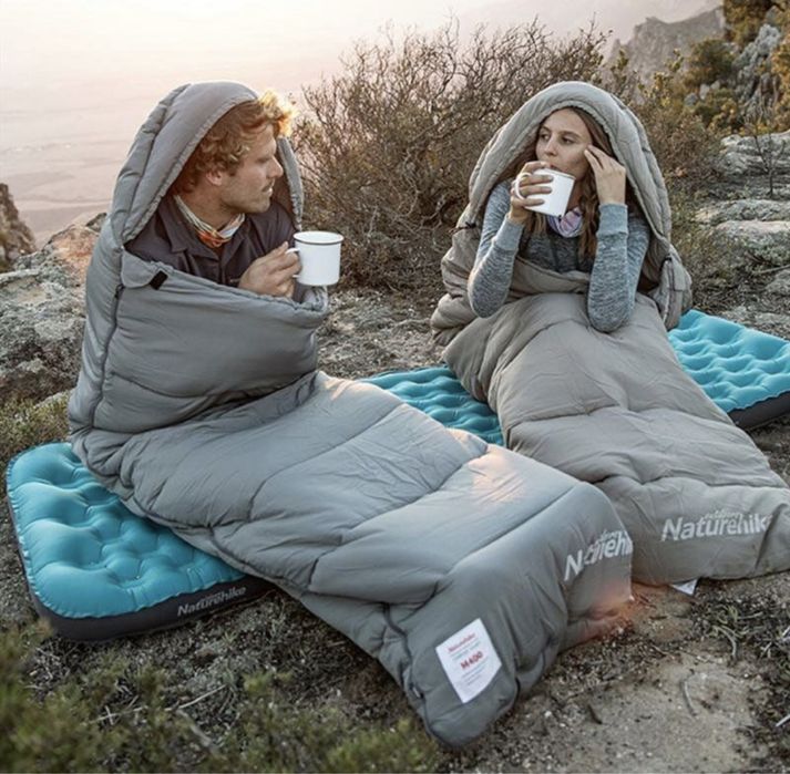Спальний мішок Naturhike M400 комфорт -1 Cірий | Cвітло-зелений