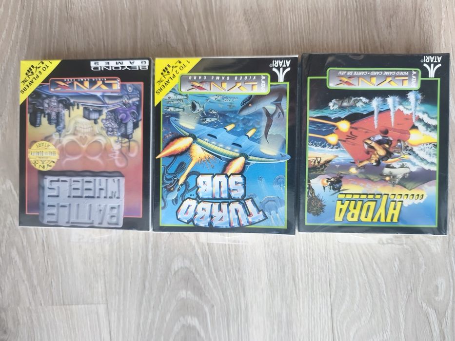 Gry ATARI LYNX Zestaw 3 szt. – Nowe w folii (Factory Sealed) Battle Wheels