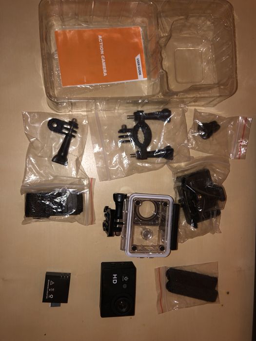 Camara submersivel a prova de agua com acessorios