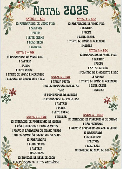 Doces de Natal e festas