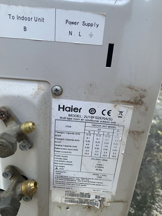 Conjunto Ar Cond Multisplit Haier 09+12