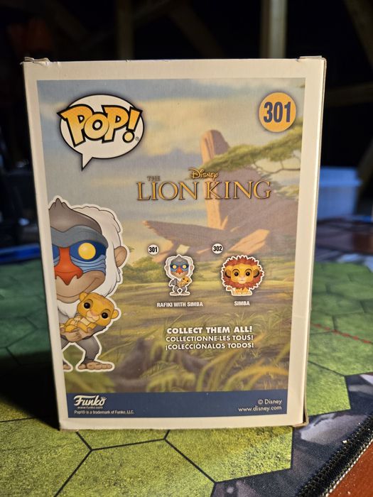 Figurka kolekcjonerska POP! Król Lew. Rafiki i Simba.