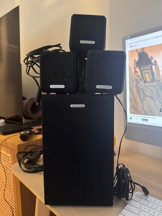 Colunas de Som Creative 5.1 em Perfeito Funcionamento
