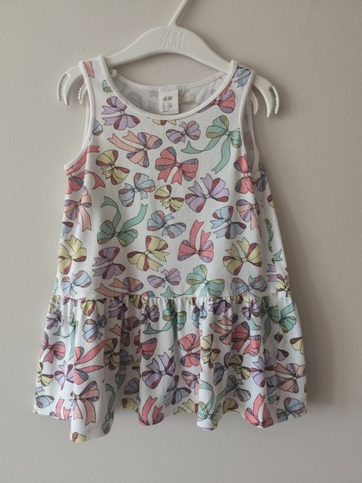 Sukienka lato wstążeczki H&M rozm. 92
