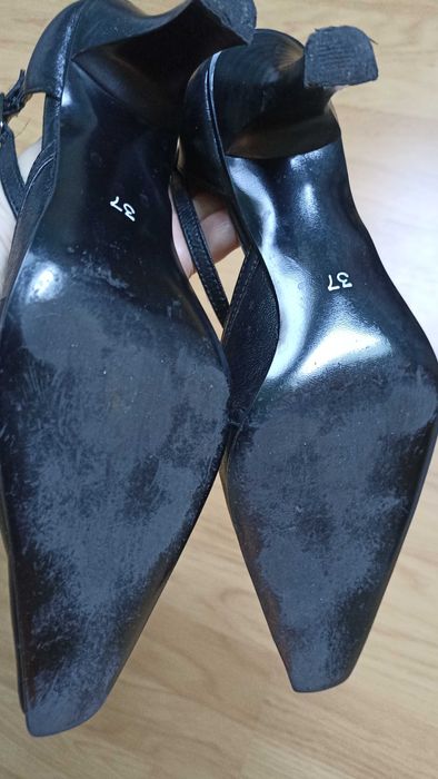 Buty damskie czarne rozmiar 37 obcas 6cm