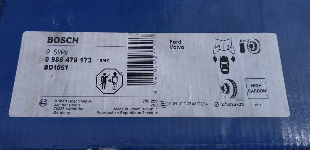 Тормозные диски Ford Volvo