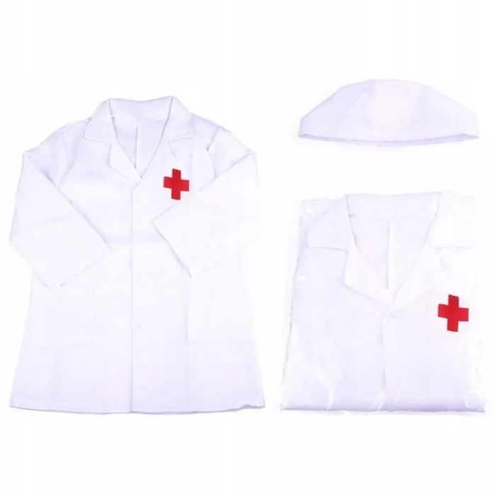 Zestaw Lekarski Biały Akcesoria Przebranie Kostium 218-7B