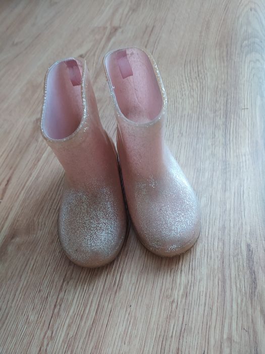 Kalosze dla dziewczynki r. 22 błyszczące