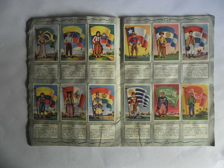 Caderneta Cromos Branca de Neve, Bandeiras do Universo, Viagens Mundo