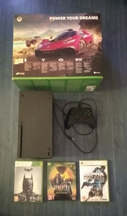Xbox Series X + 3 gry na CD Stalker 2 SB+Alpha P.+Batman AO