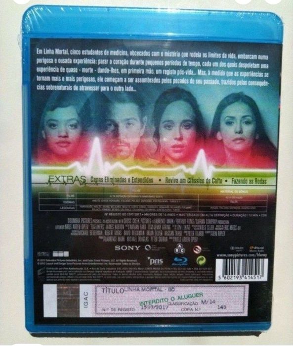 Blu-ray Linha Mortal - novo